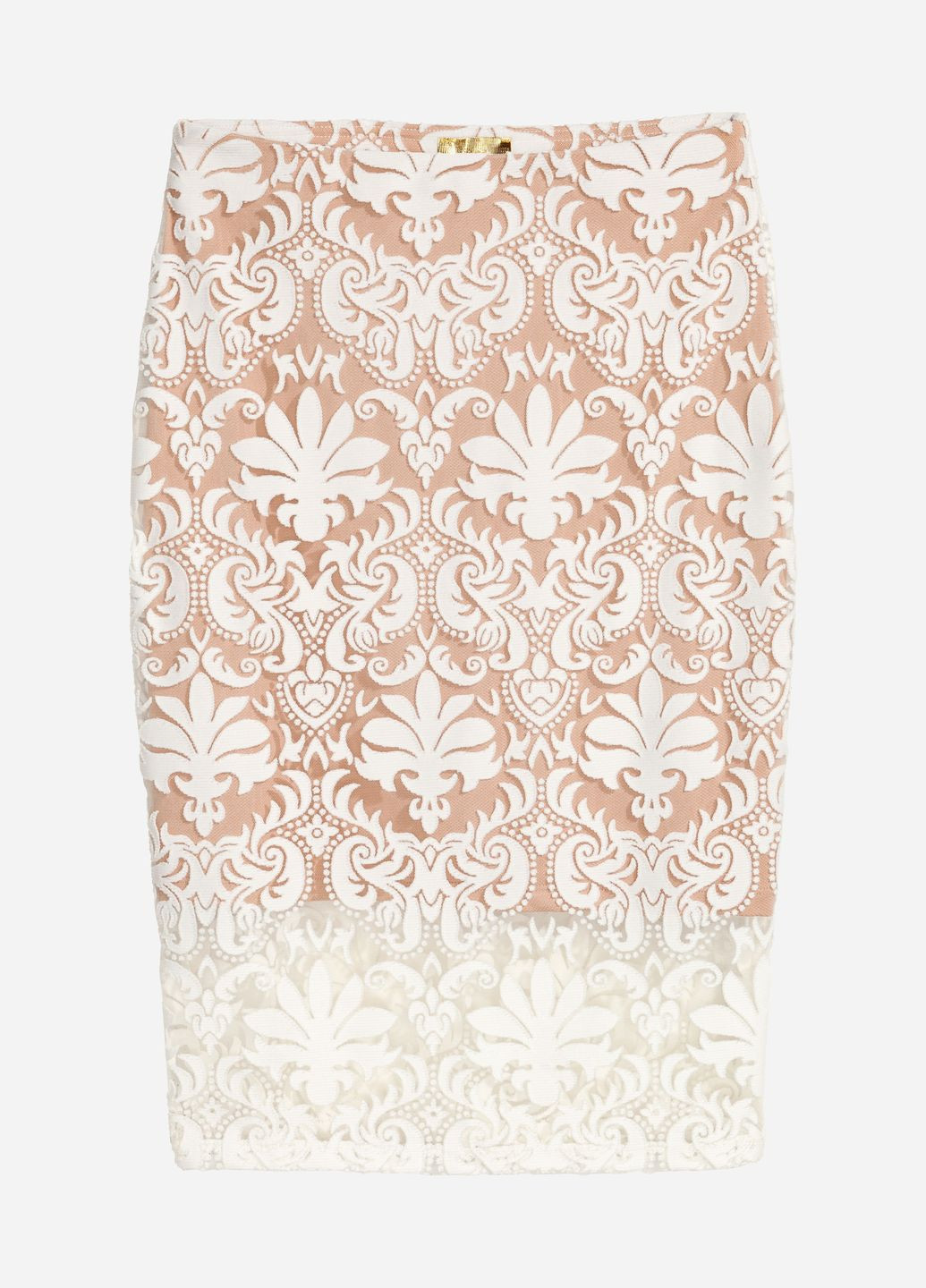 Белая праздничный цветочной расцветки юбка H&M