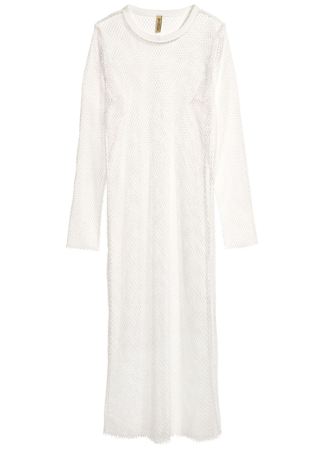 Білий повсякденний сукня ажурна H&M однотонна