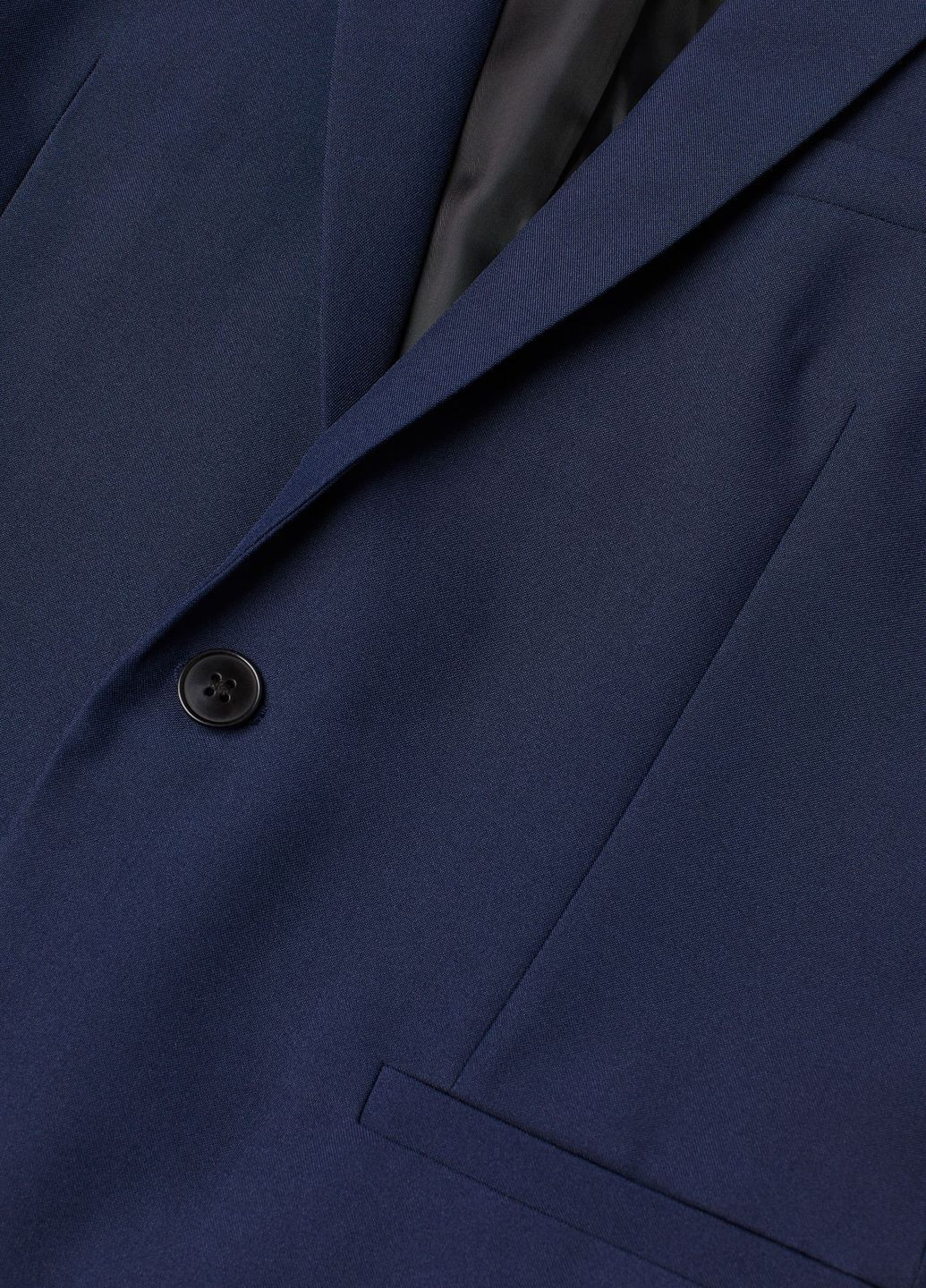 Пиджак H&M тёмно-синий деловой полиэстер