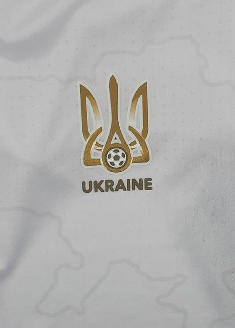 Белая футболка сборной украины ффу с коротким рукавом Joma