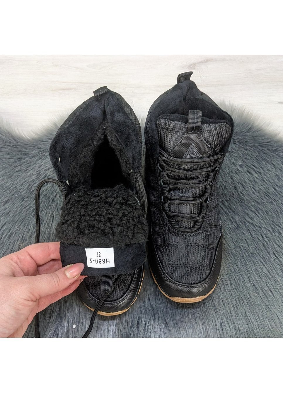 Черные повседневные зимние ботинки зимние для мальчика подростковые Stilli