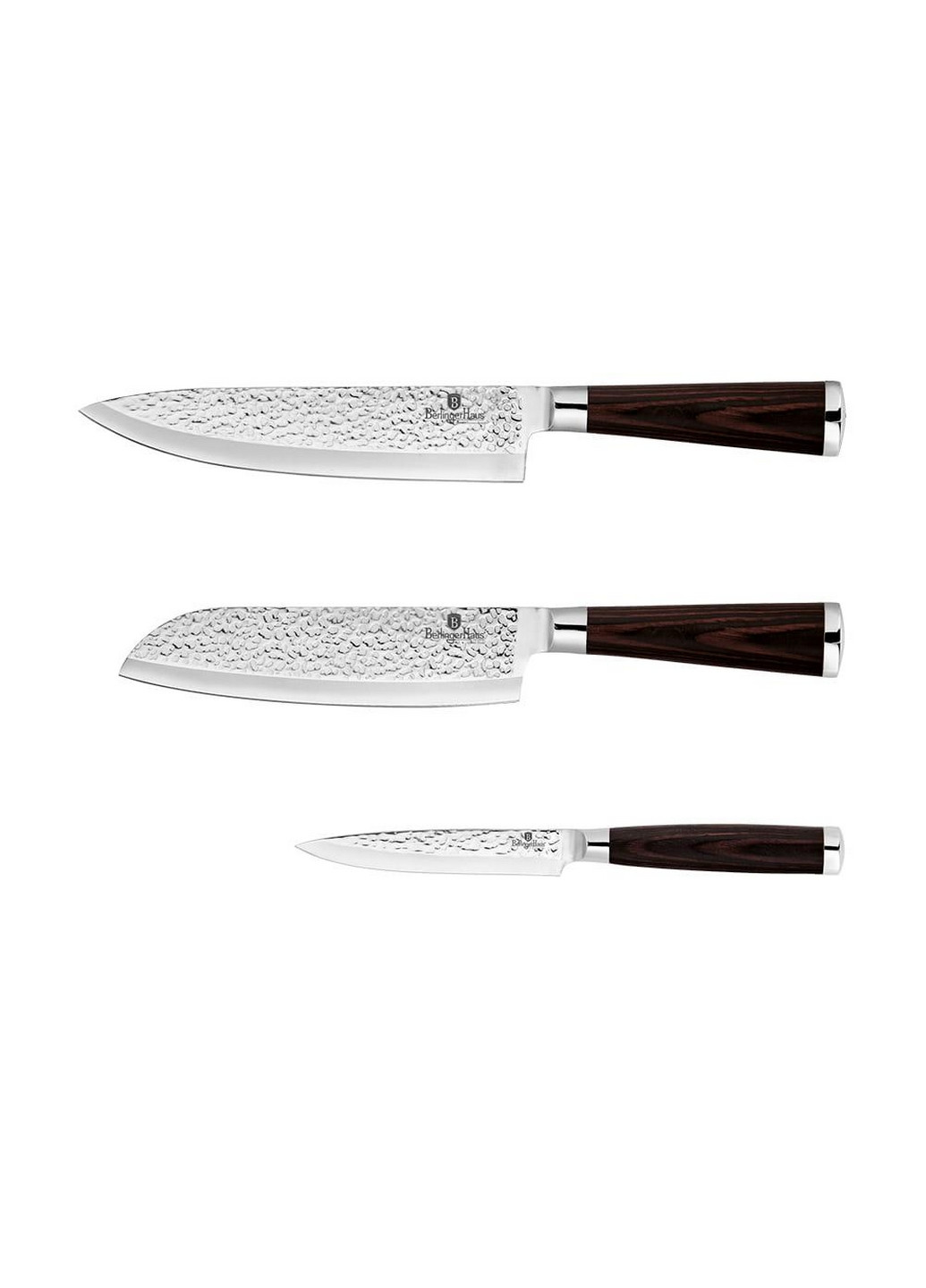 Набір ножів із 3 предметів Primal Gloss Collection Berlinger Haus чорний,