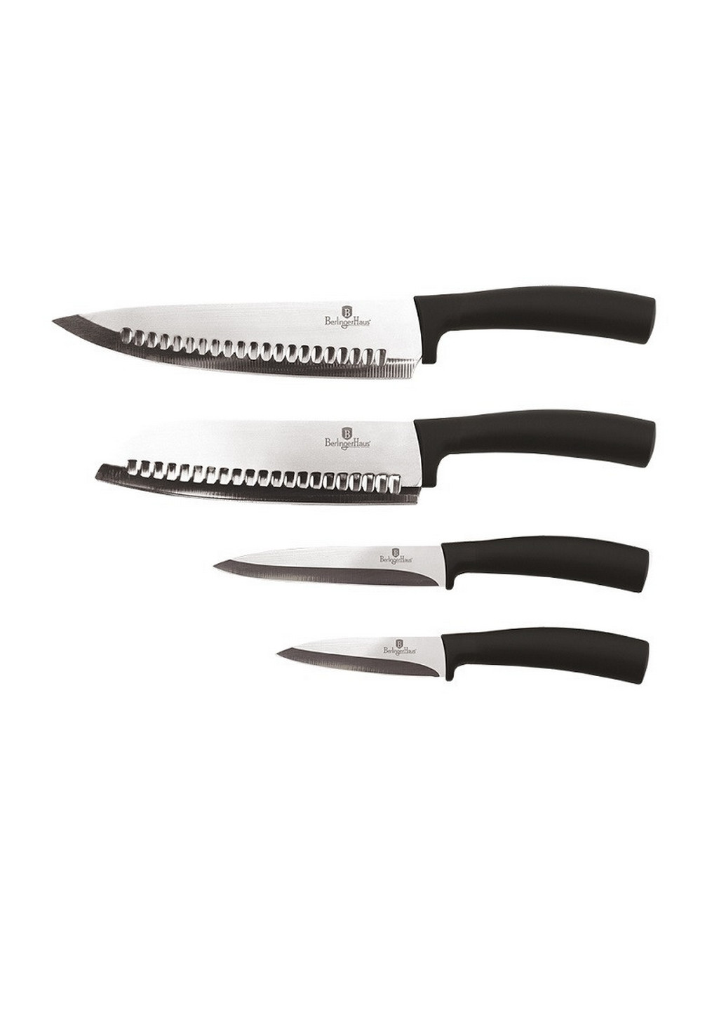Набор ножей Black Silver Collection 4 предмета Berlinger Haus серые,