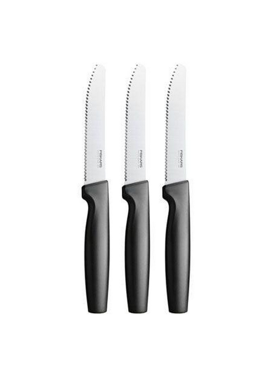 Набор столовых зубчатых ножей Functional Form Table Knife Set Fiskars чёрные,