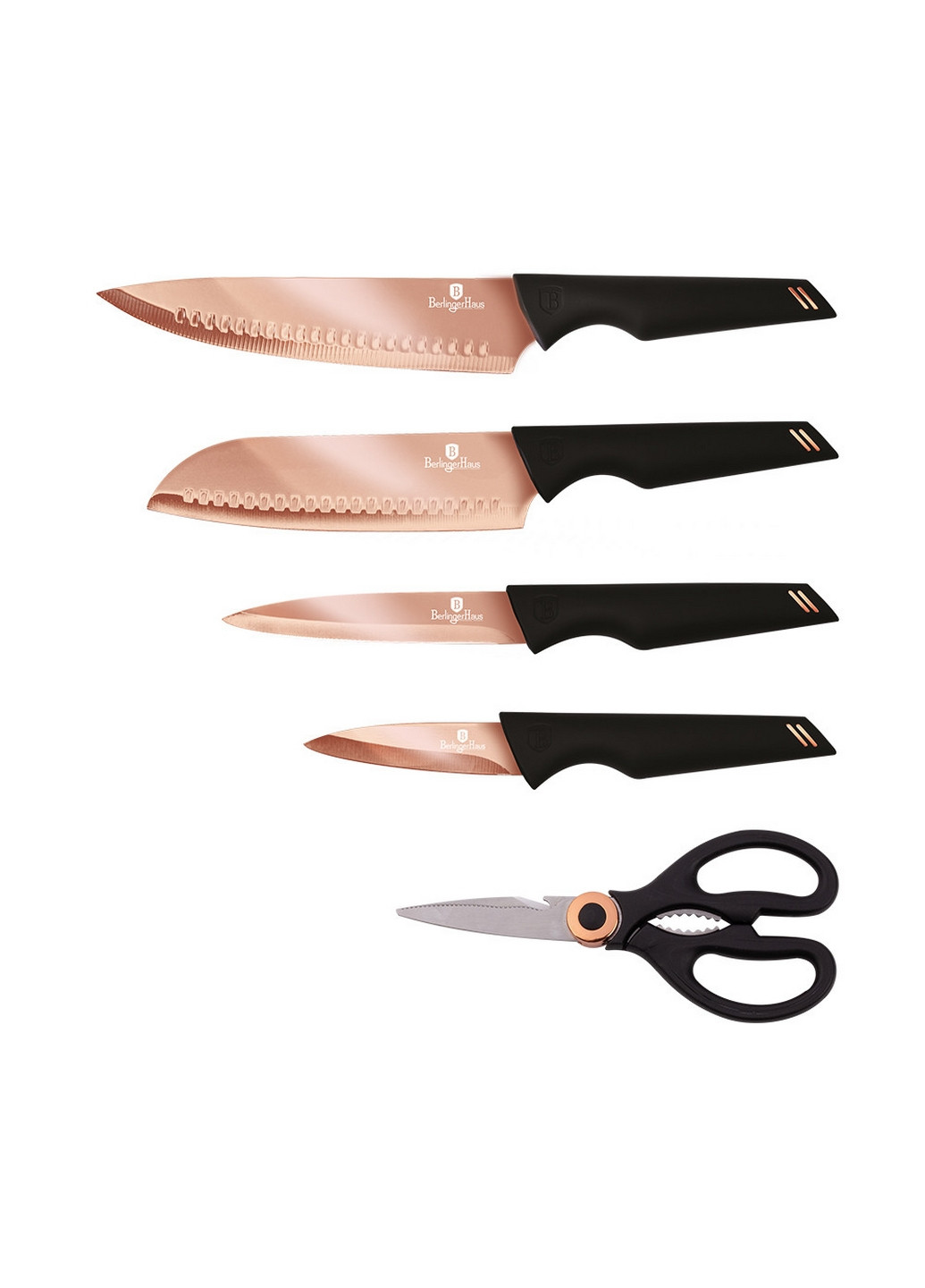 Набор ножей из 5 предметов Black Rose Collection Berlinger Haus комбинированные,