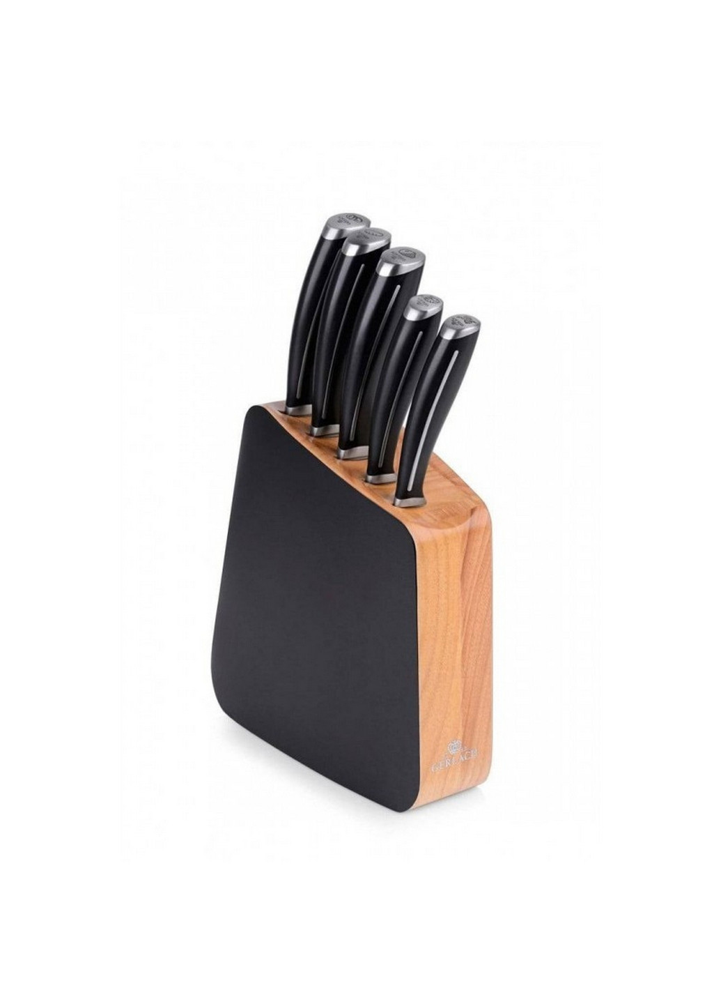 Набір з 5 кухонних ножів та підставки LOFT Gerlach чорний,