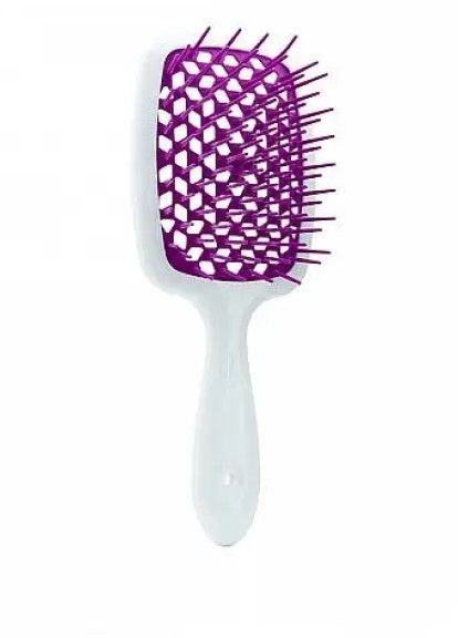 Расческа для волос Superbrush белая с фиолетовым. Janeke (272141157)