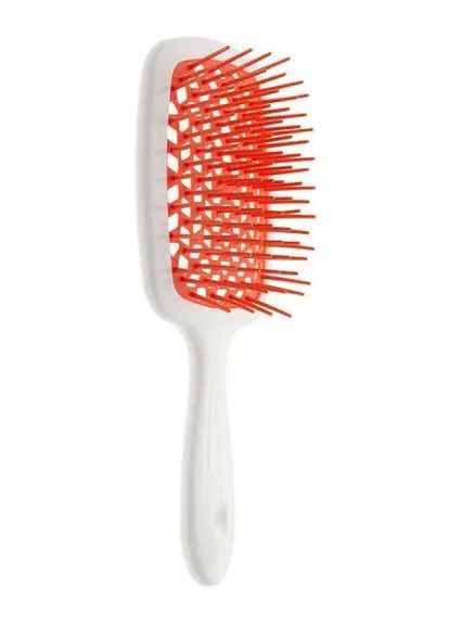 Щетка для волос Superbrush белая с оранжевым. Janeke (272158326)