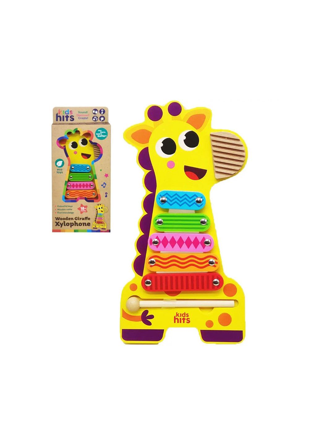Ксилофон деревянный Жираф KH20/020 Kids Hits (272592818)
