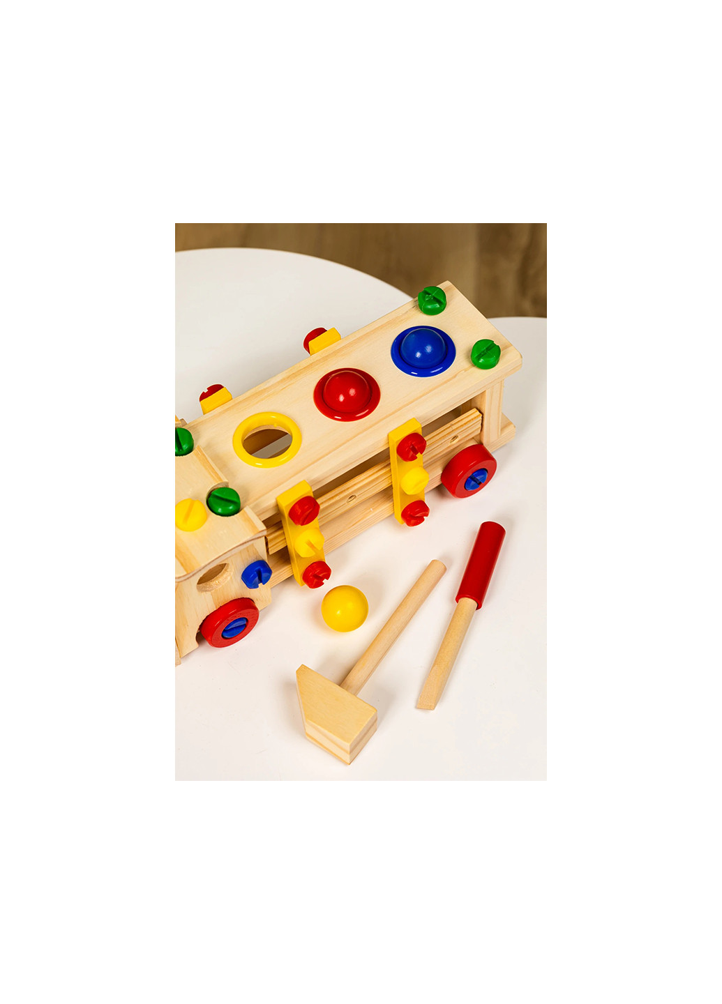 Іграшка дерев'яна Стукотлива машина JHTOY-058 No Brand (272592720)