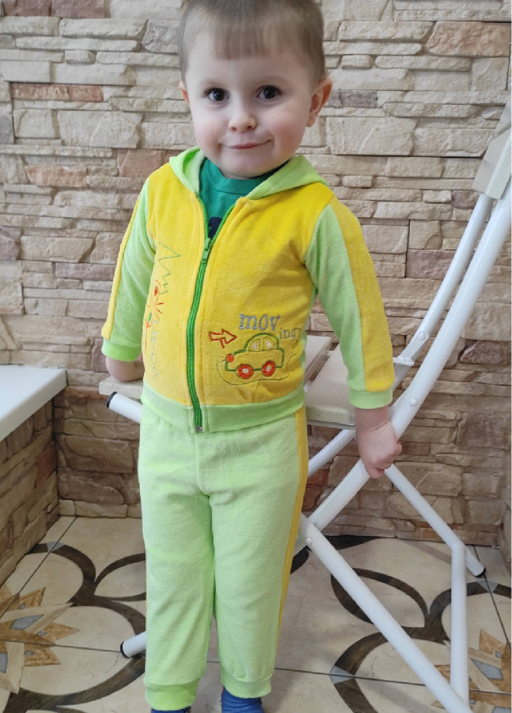 Комбинированный демисезонный костюм детский «машинка» Катлен 061-40