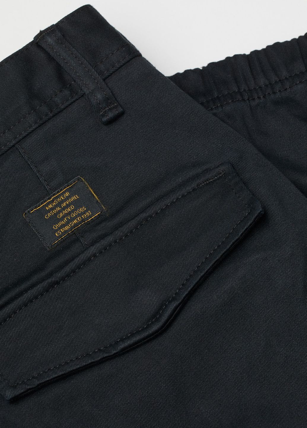 Бавовняні штани-карго Чорний Кежуал Демісезон H&M (272129143)