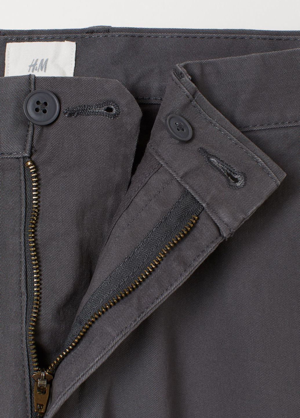 Вузькі штани-чіноси Темно-сірий Повсякденний Демісезон H&M (272129131)