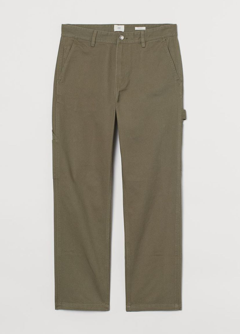 Зеленые повседневный демисезонные прямые брюки H&M