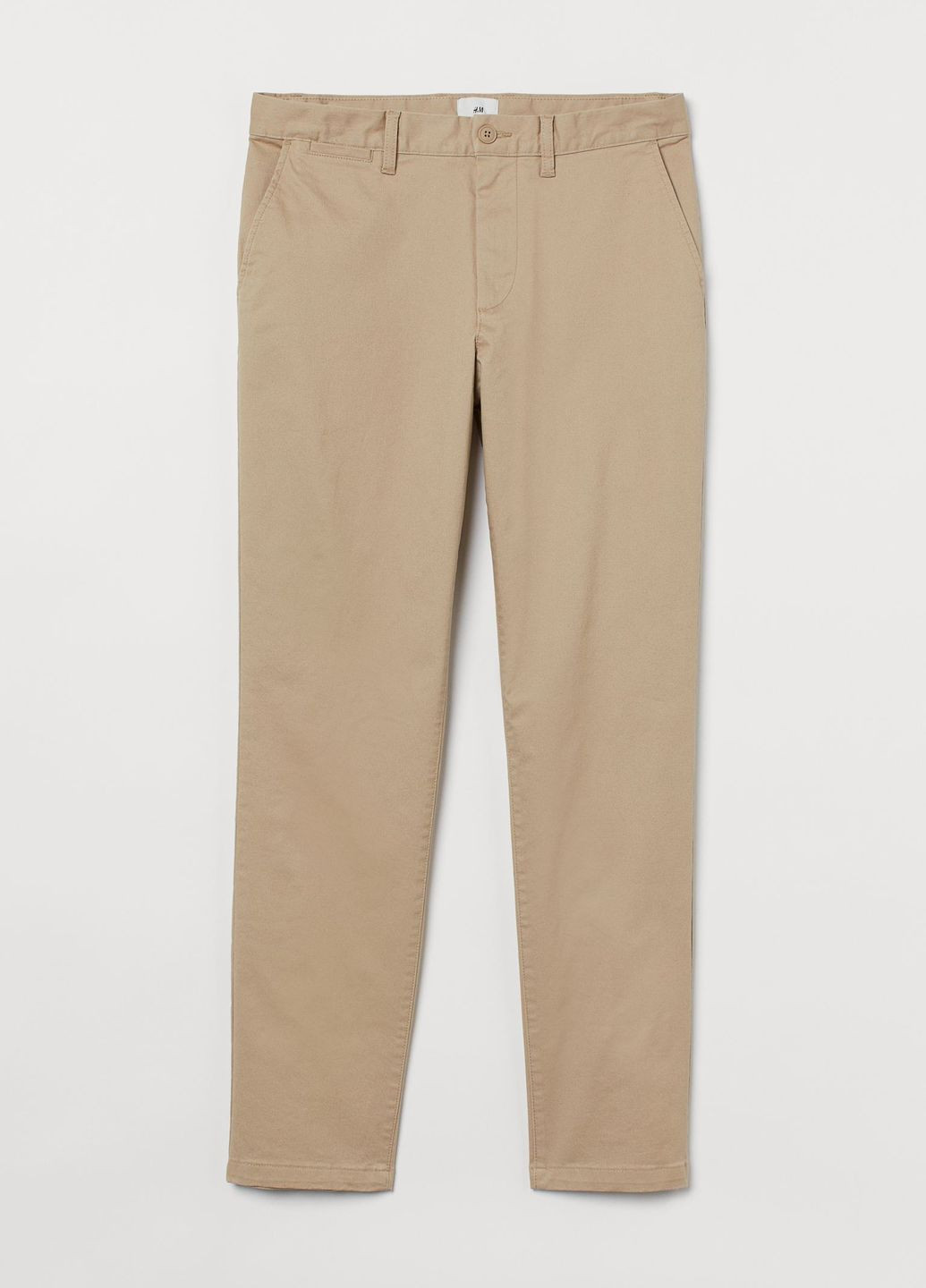 Вузькі штани-чіноси Бежевий Повсякденний Демісезон H&M (272129140)