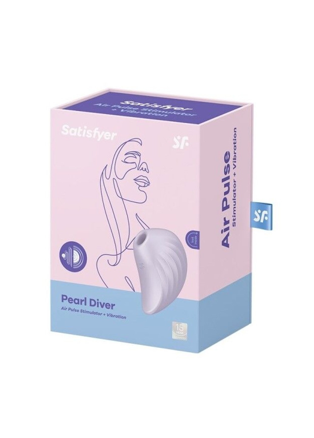 Вакуумный клиторальный стимулятор с вибрацией Pearl Diver Violet Satisfyer (272615723)