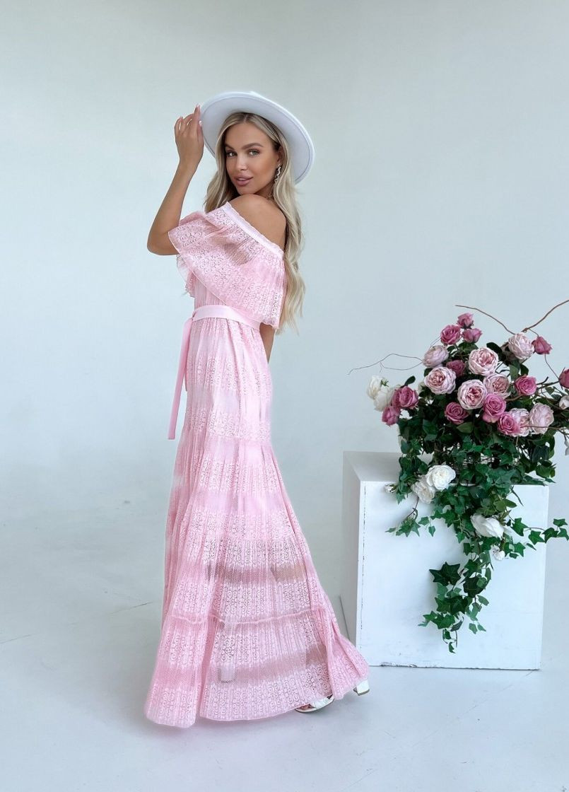 Розовое пляжное платье а-силуэт Annita однотонное