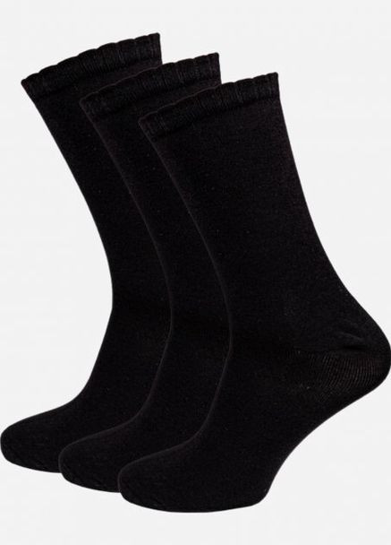 Чорні набір шкарпеток лео медицина преміум котон 40-42 3 пари чорний Leo (272993474)
