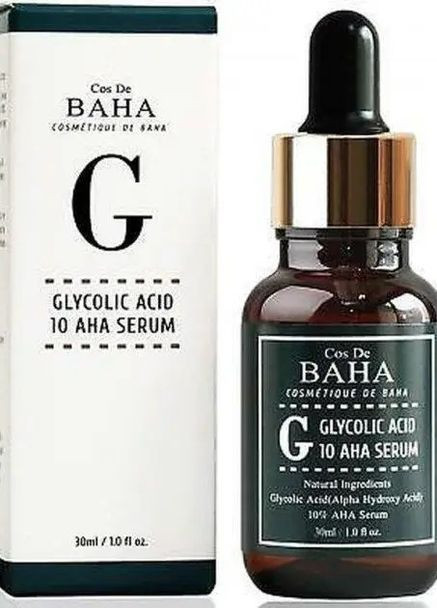 Сыворотка-пилинг с гликолевой кислотой Clycolic Acid 10 AHA Serum Cos De Baha (272798647)