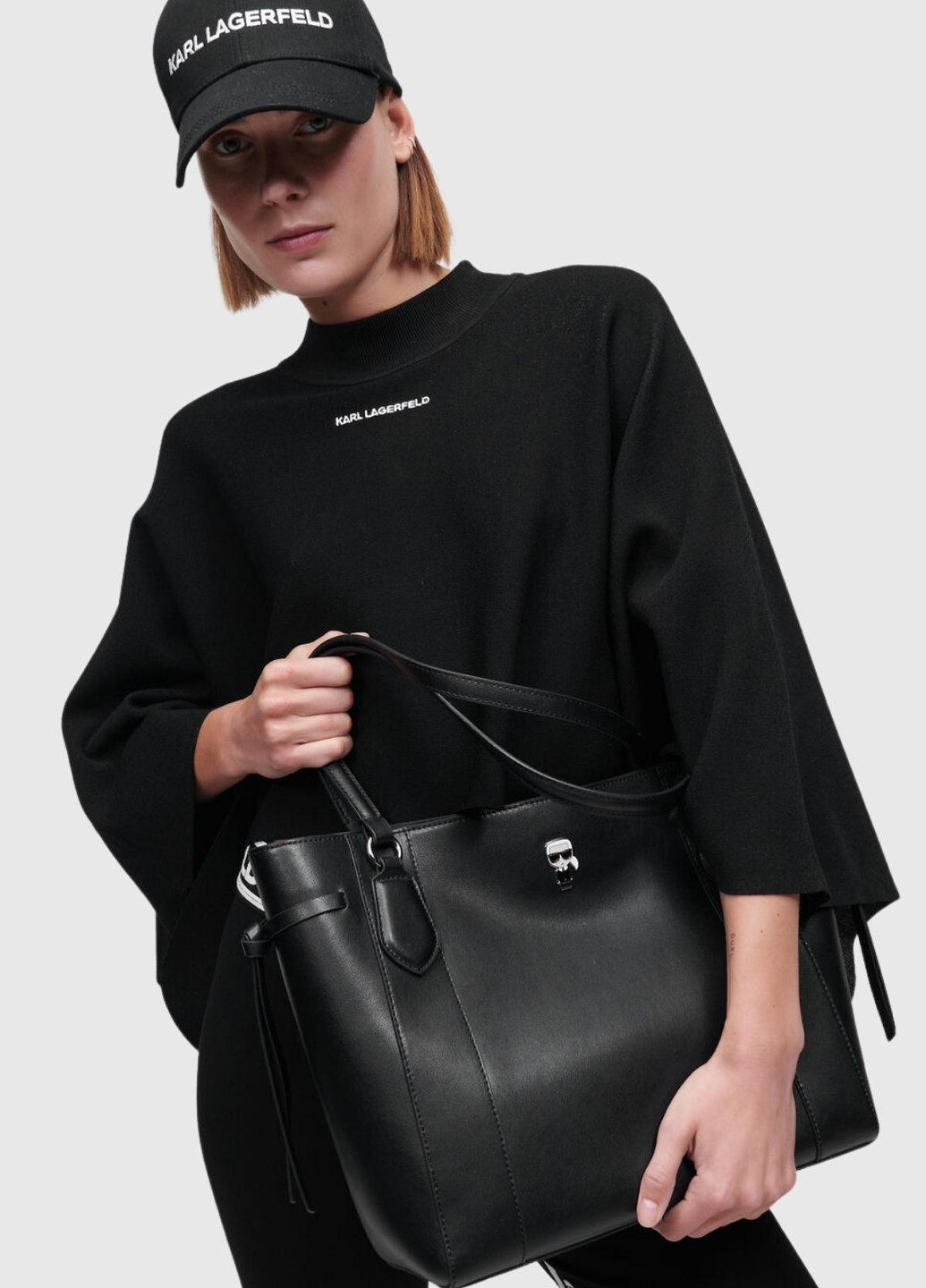 Сумка женская кожанная Karl Lagerfeld k/ikonik leather tote (274824977)