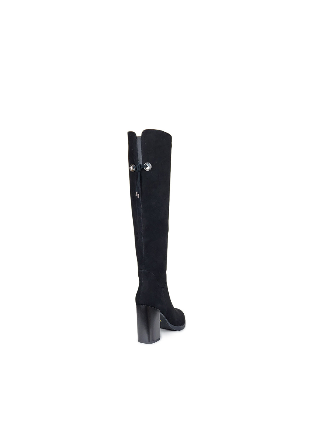 Черные осенние ботфорты женские черные на каблуке замшевые черные,, h1061-l289черза, 37 Brocoli