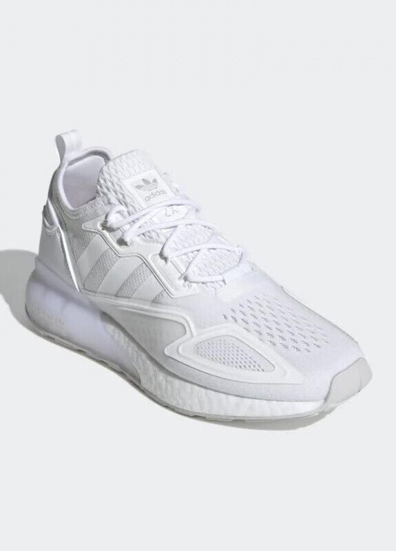 Белые демисезонные кроссовки zx 2k boost white adidas