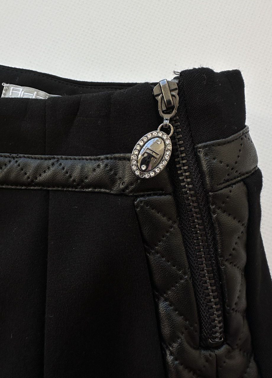 Черная кэжуал однотонная юбка Artigli а-силуэта (трапеция)
