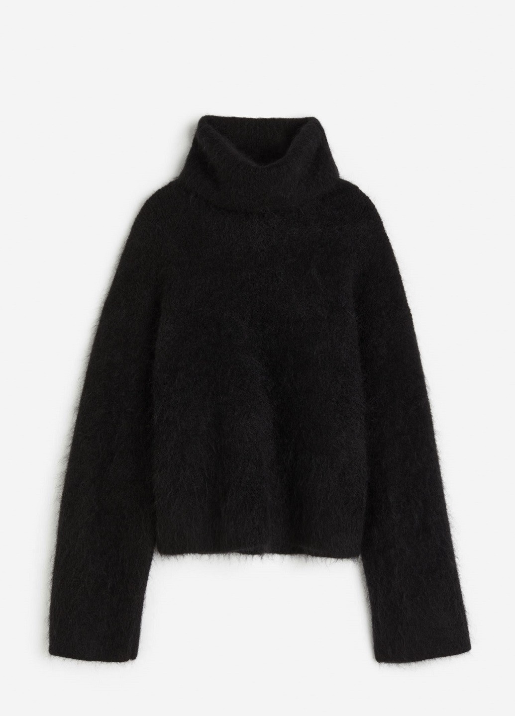 Черный зимний свитер H&M