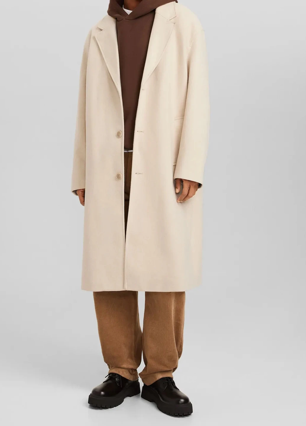 Песочное демисезонное Пальто Bershka