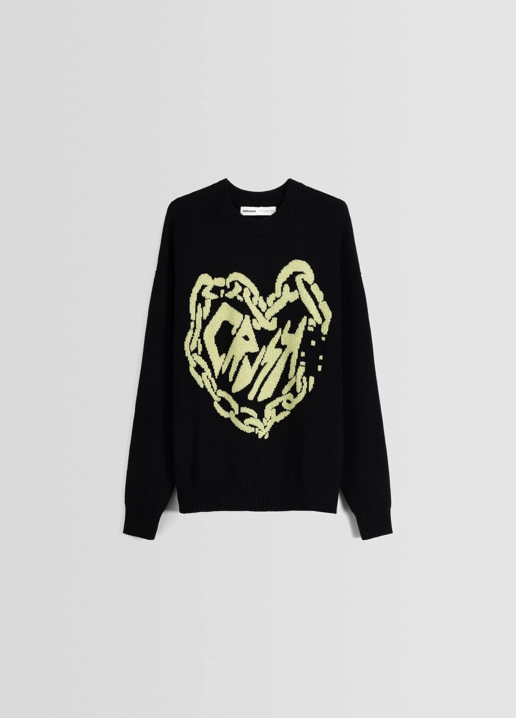 Черный демисезонный свитер Bershka