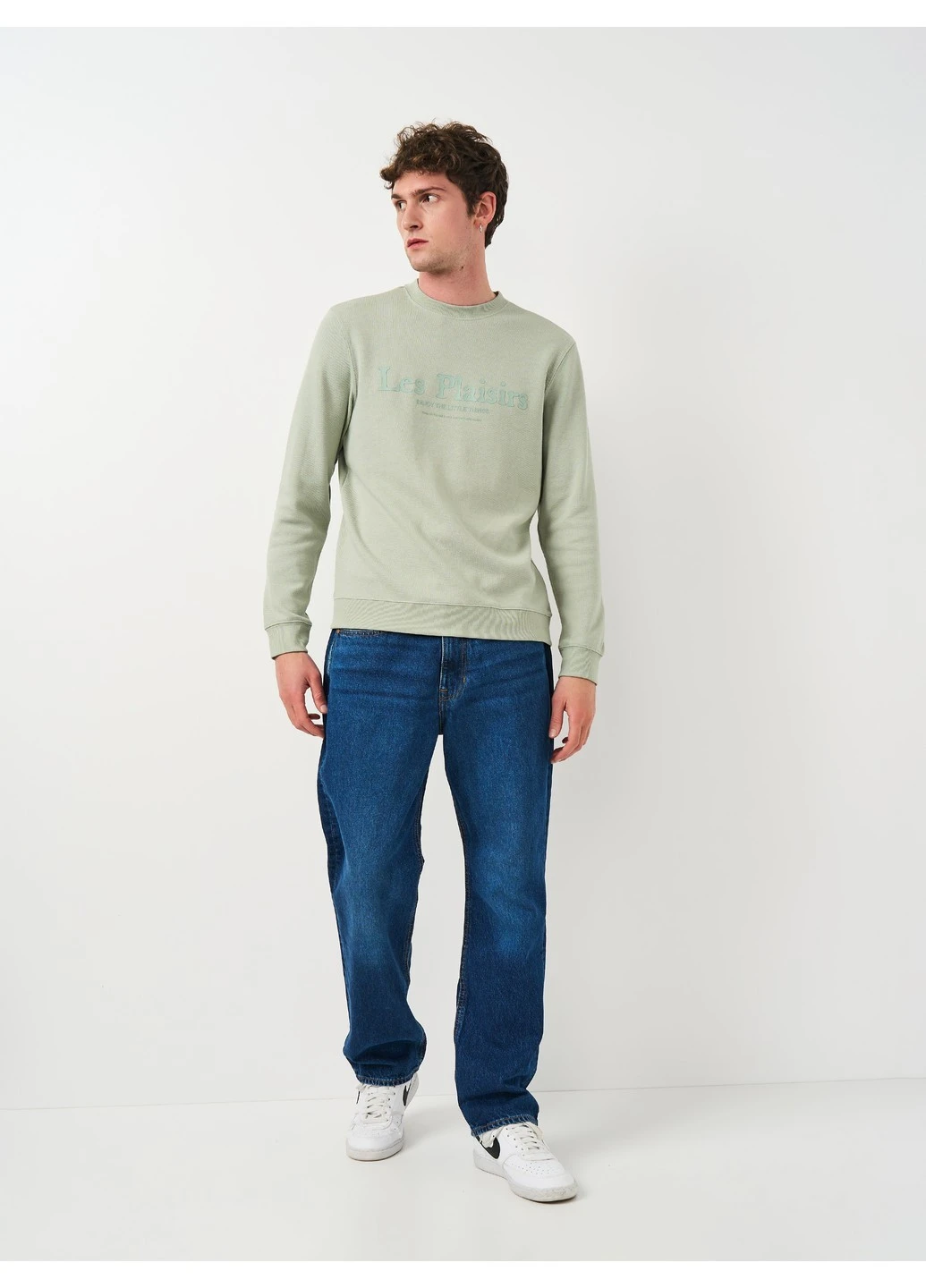 Зелений світшот H&M напис (269241760)