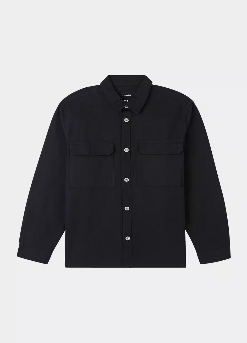 Черная кэжуал рубашка Terranova