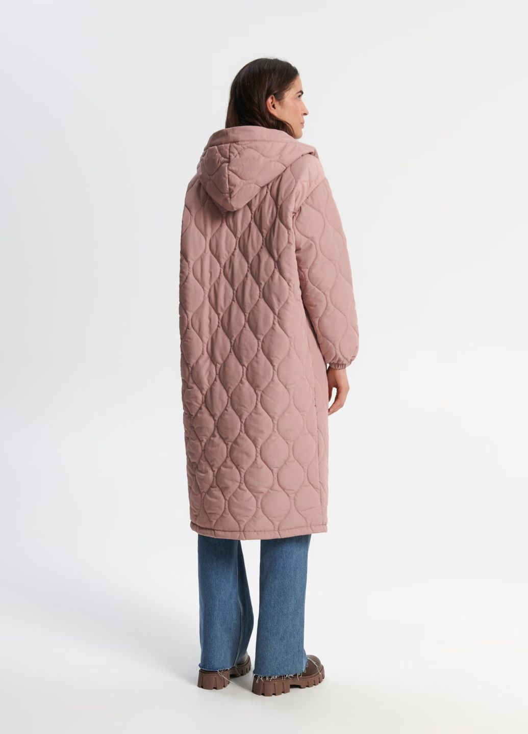 Розово-лиловое демисезонное Пальто No Brand