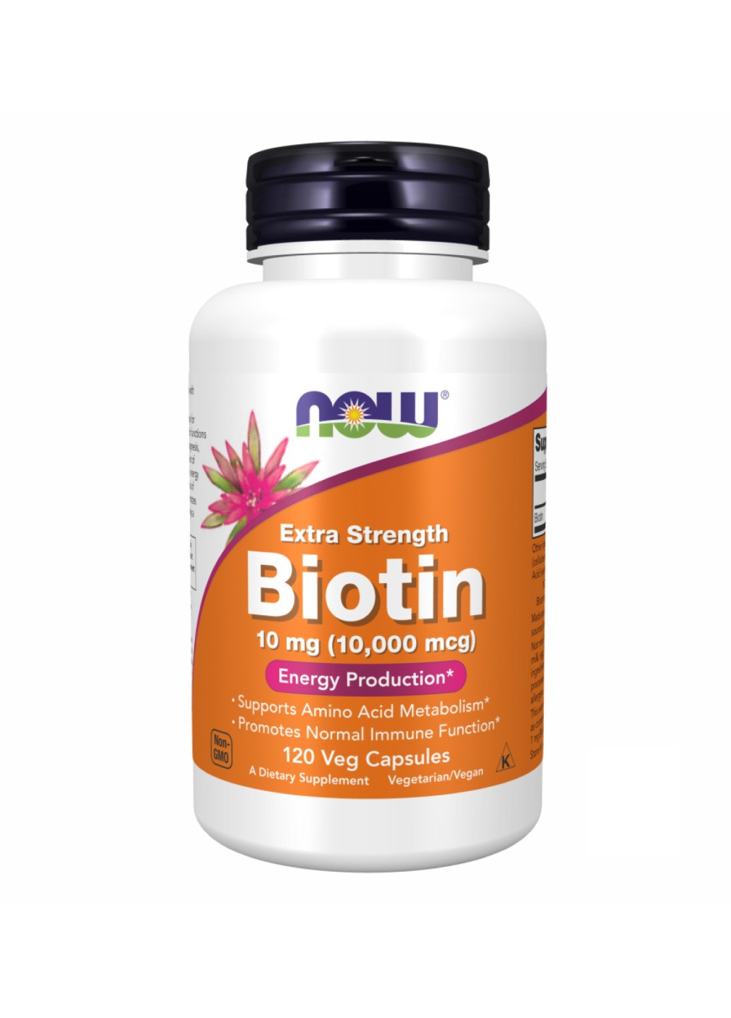 Биотин BIOTIN 10mg (10,000mcg) - 120 vcaps Now Foods (272820765)