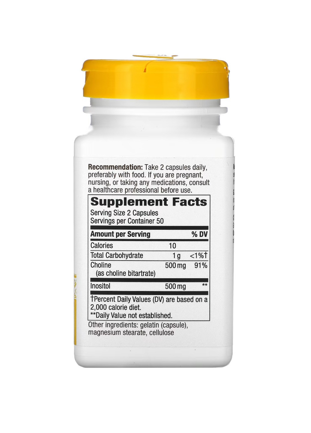 Холін та інозитол Choline & Inositol - 100 caps Nature's Way (272820658)