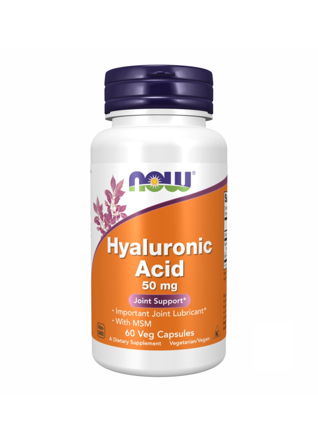 Гіалуронова кислота Hyaluronic Acid 50 mg - 60vcaps Now Foods (272820675)