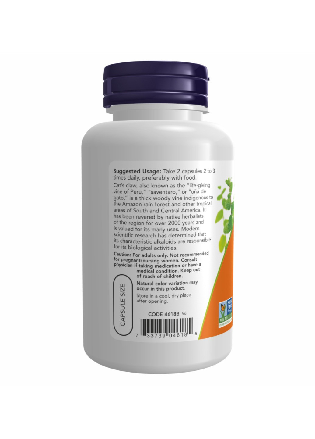 Кошачий коготь Cat's Claw 500mg - 100 vcaps Now Foods (272820805)