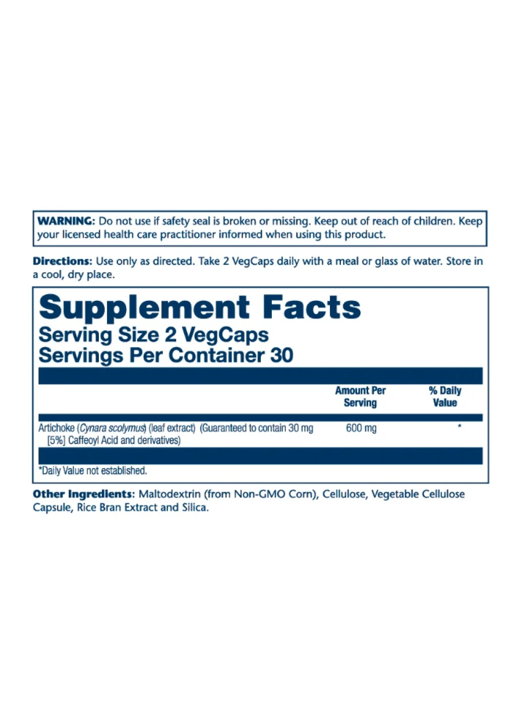 Екстракт артишоку Artichoke Leaf Extract - 600mg 60 vcaps Solaray (272820820)