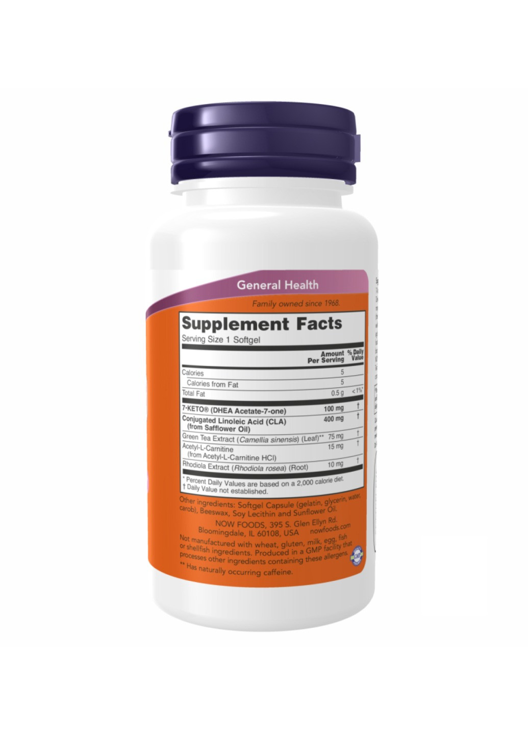 Жироспалювач 7-KETO LeanGels 100 mg - 60 Softgels Now Foods (272820714)