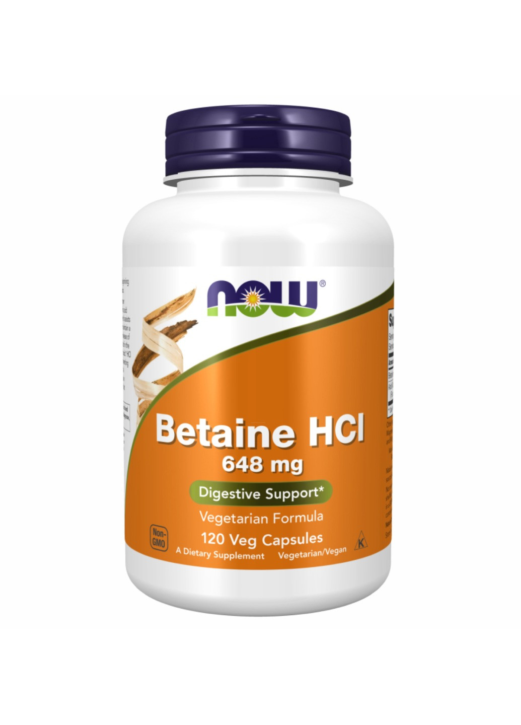 Бетаин Betaine HCI 648mg - 120vcaps Now Foods (272820781)