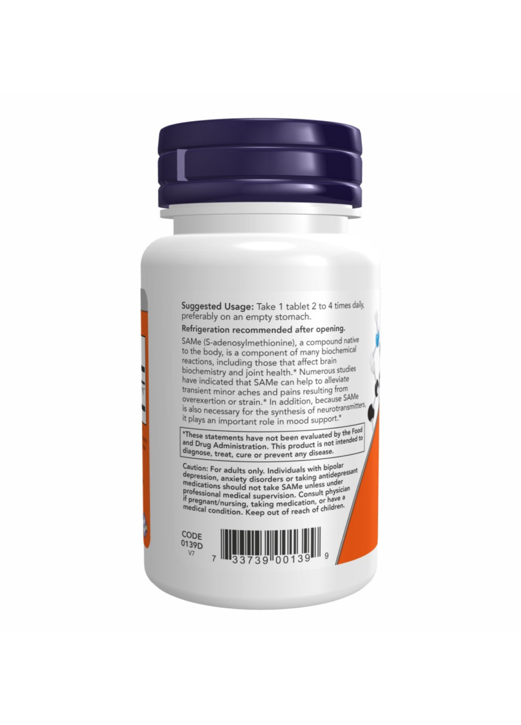 C-аденозил-Л-метионин SAM-E 400mg - 30 tabs Now Foods (272820697)