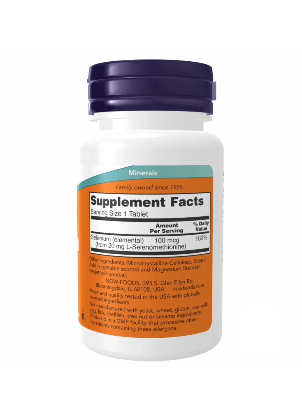 Селен Selenium 100mcg - 250 Tabs Now Foods (272820778)