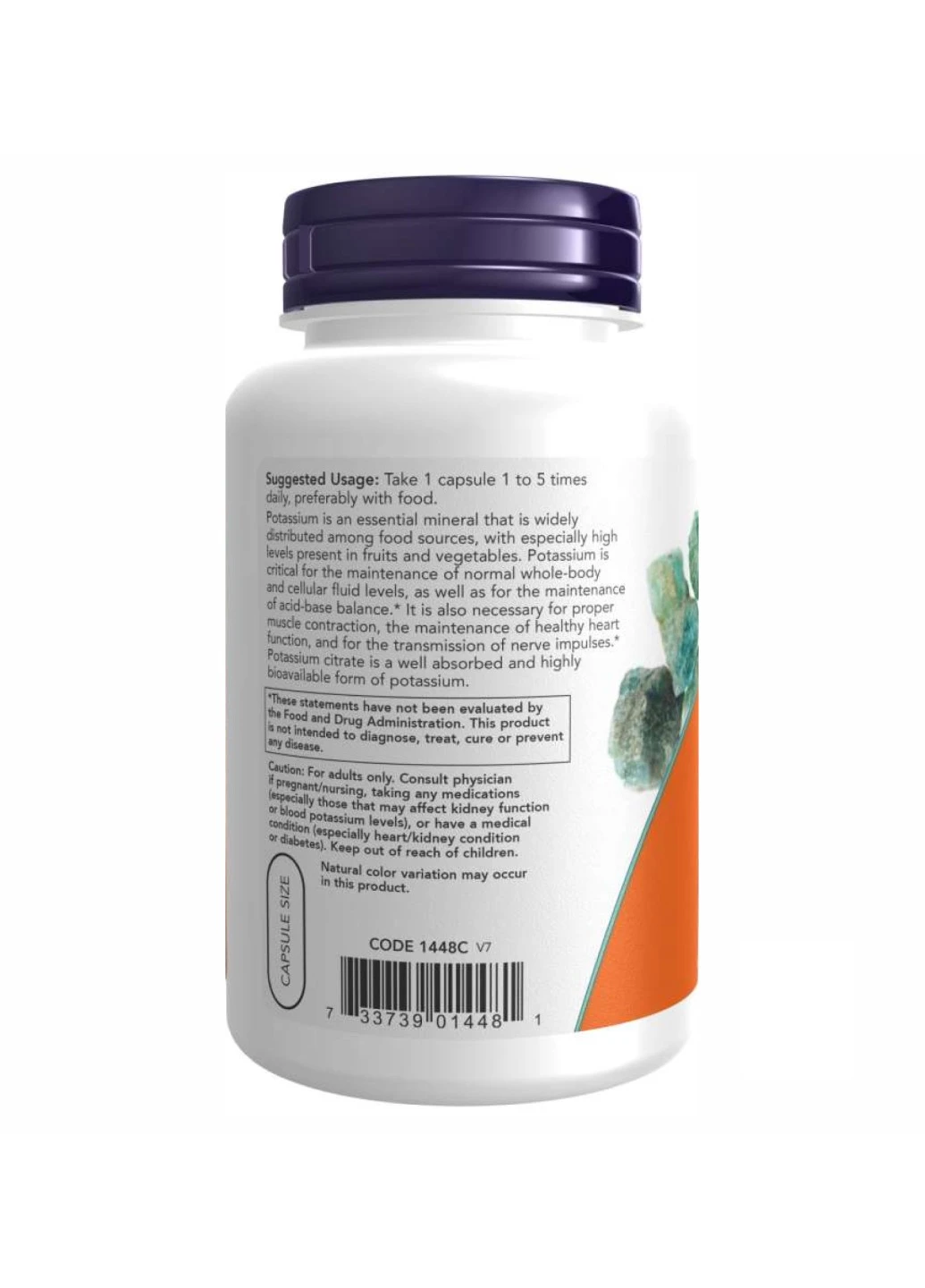 Цитрат калия Potassium Citrate - 180 vcaps Now Foods (272820791)