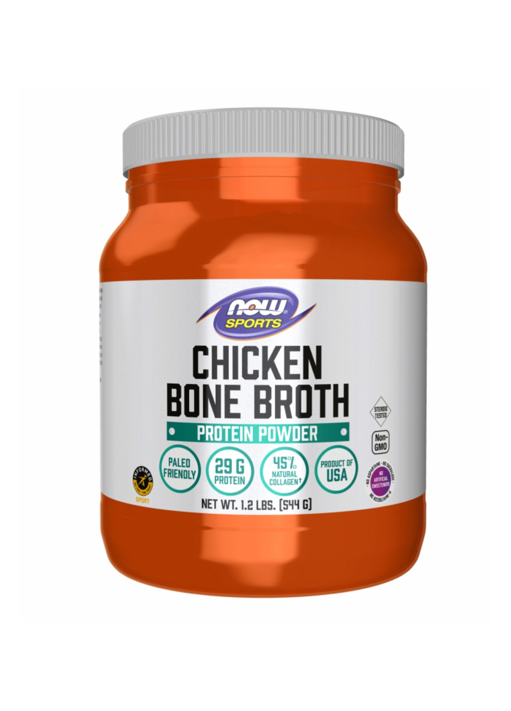 Куриный костный бульон Chicken Bone Broth Pwd - 1.2 lbs Now Foods (272820708)