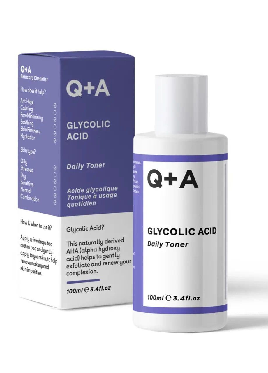 Тонер для обличчя з гліколевою кислотою GLYCOLIC ACID Daily Toner 100ml Q+A (273041890)