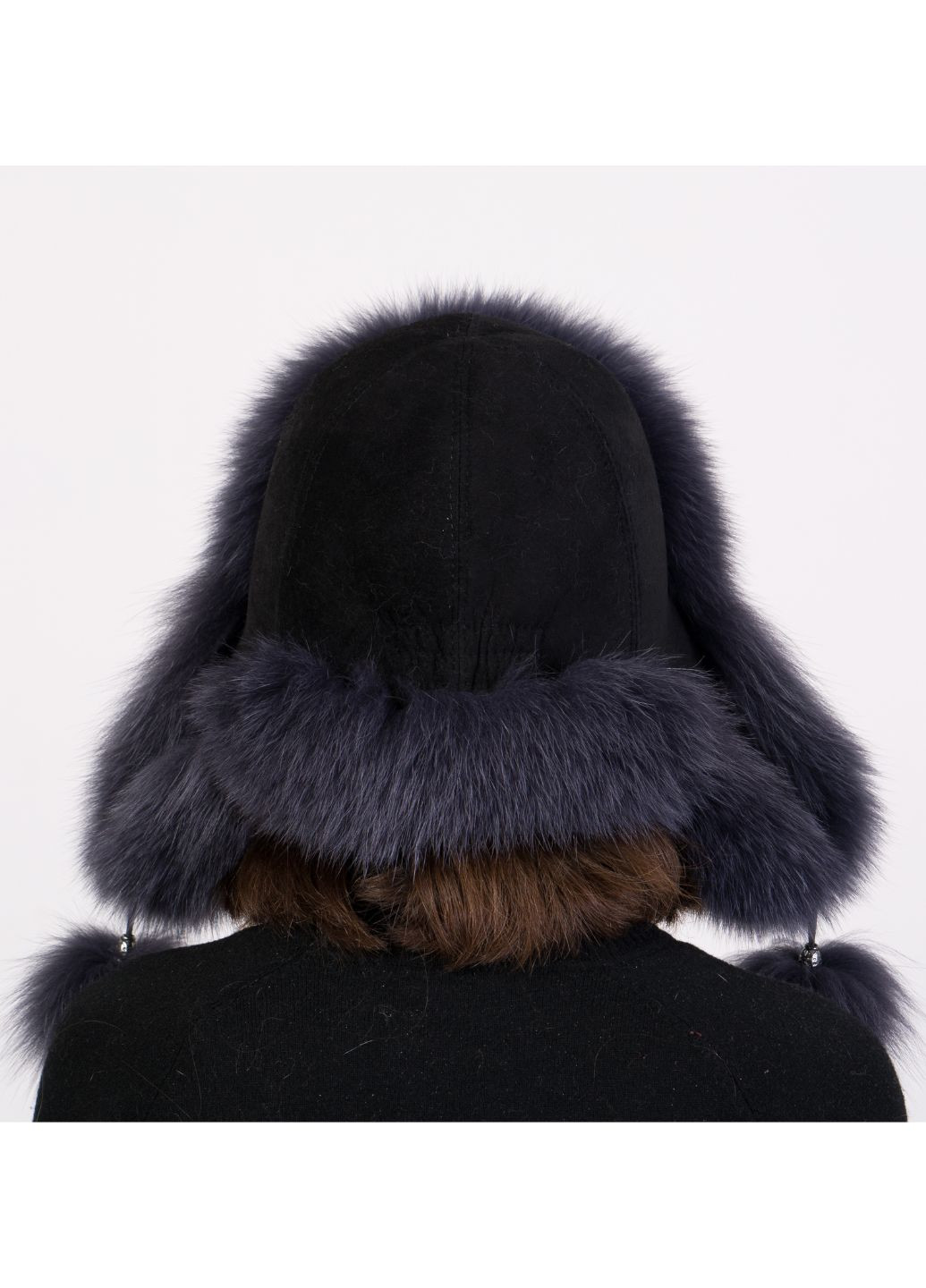 Меховая классическая женская шапка ушанка из меха песца Меховой Стиль зимушка (272971165)