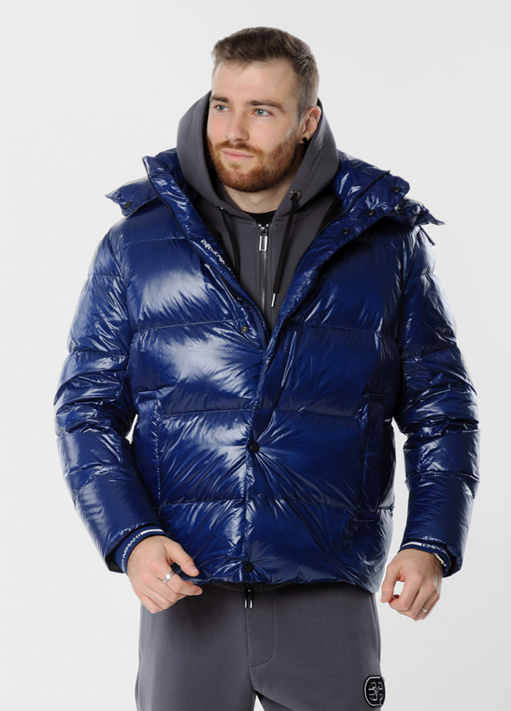 Синяя зимняя куртка Emporio Armani