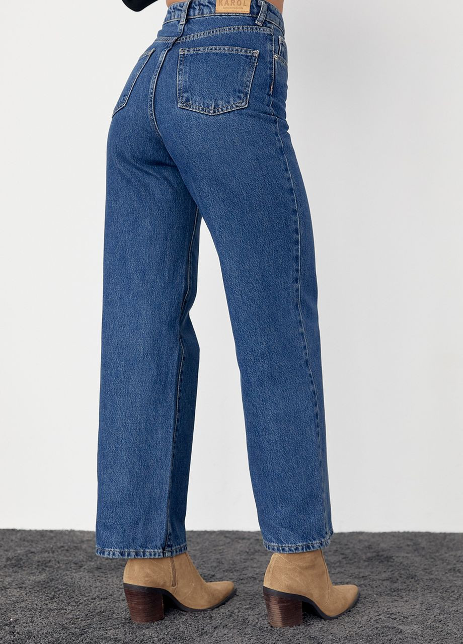 Женские джинсы палаццо с высокой посадкой Lurex - (267332248)