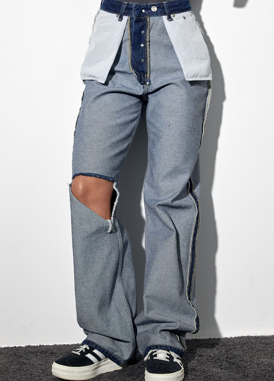 Двусторонние рваные джинсы в стиле grunge Lurex - (273030597)