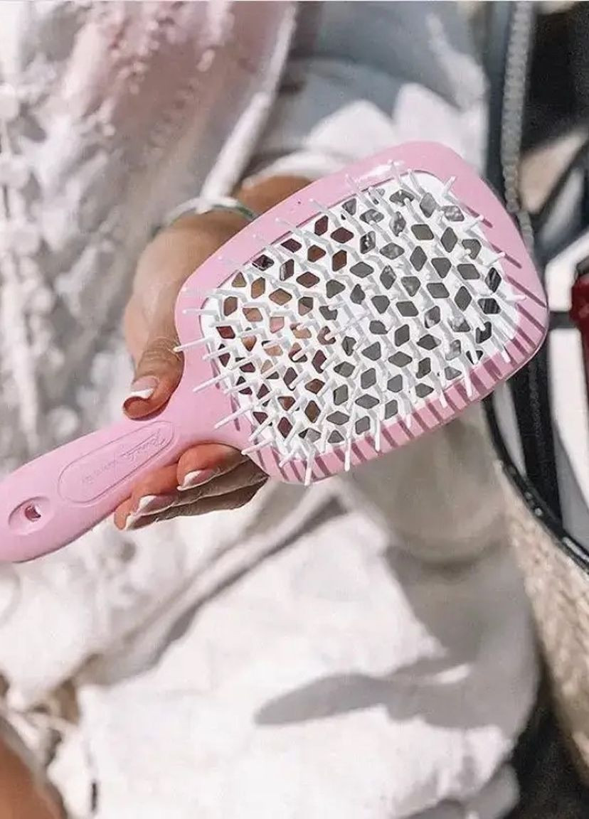 Расческа для волос Superbrush розовый с белым. Janeke (273041836)